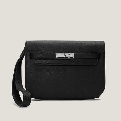 Small Flap Real Leather Belt Clutch Purse Briefcase Shoulder bag Satchel Handbag
