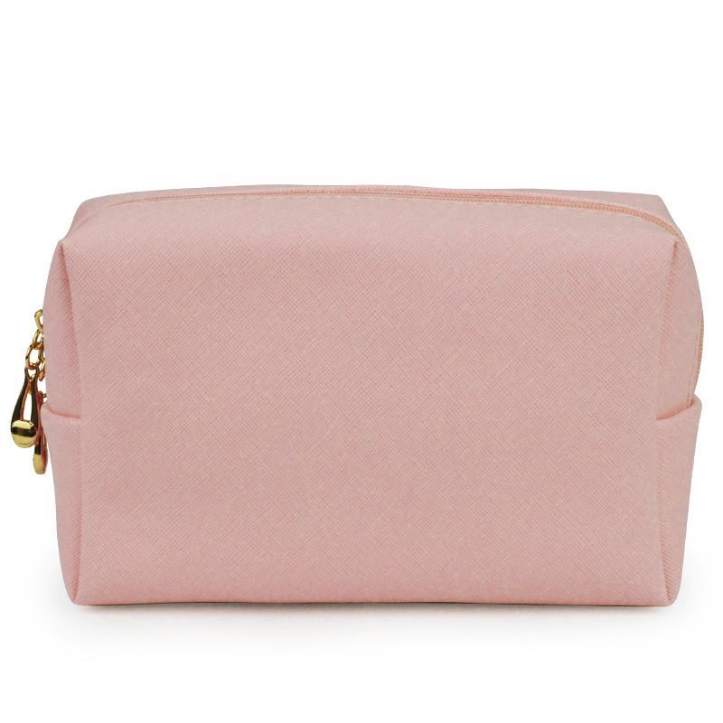 Synthetic Leather Zipper Cosmetic Bag Traveling Beauty Case Makeup Bag Organizer