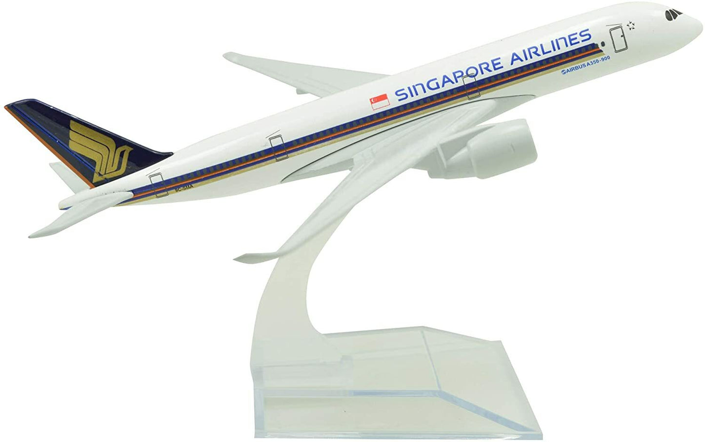1:400 16cm Airbus A350 Singapore Airlines Metal Airplane Model Plane Toy