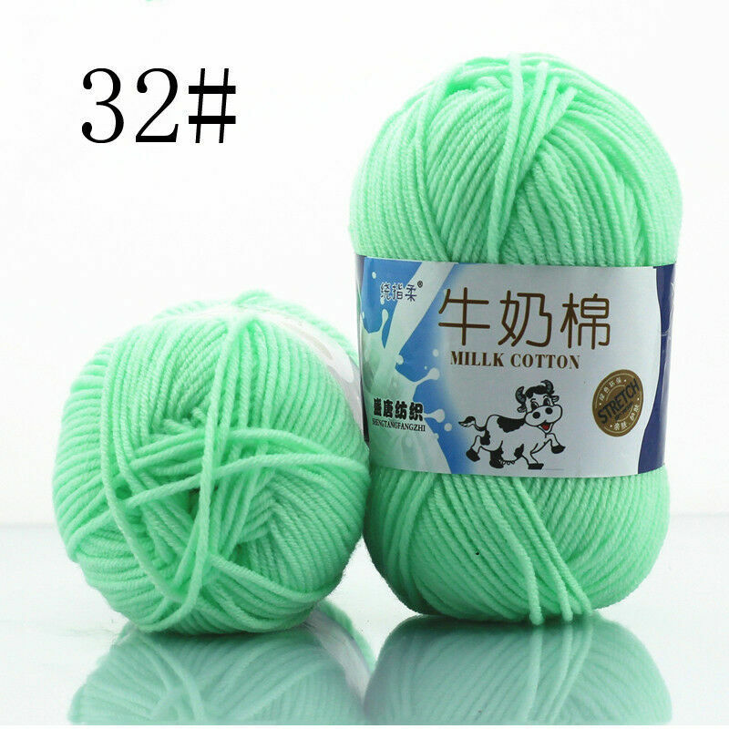 Hot Sale 50g Hand-woven Chunky Yarn Soft Milk Cotton Knitting Baby wool yarn