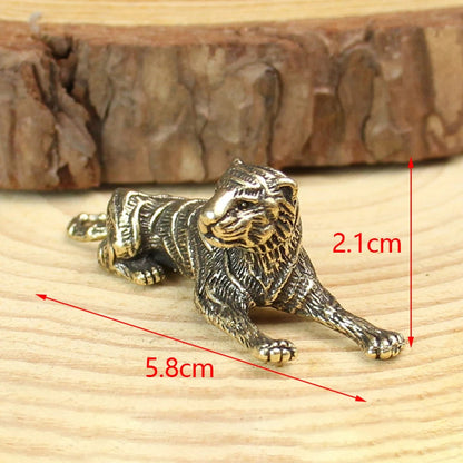 1Pc Chinese Retro Brass Twelve Zodiac Ornaments Statue Home Feng Shui Decoration