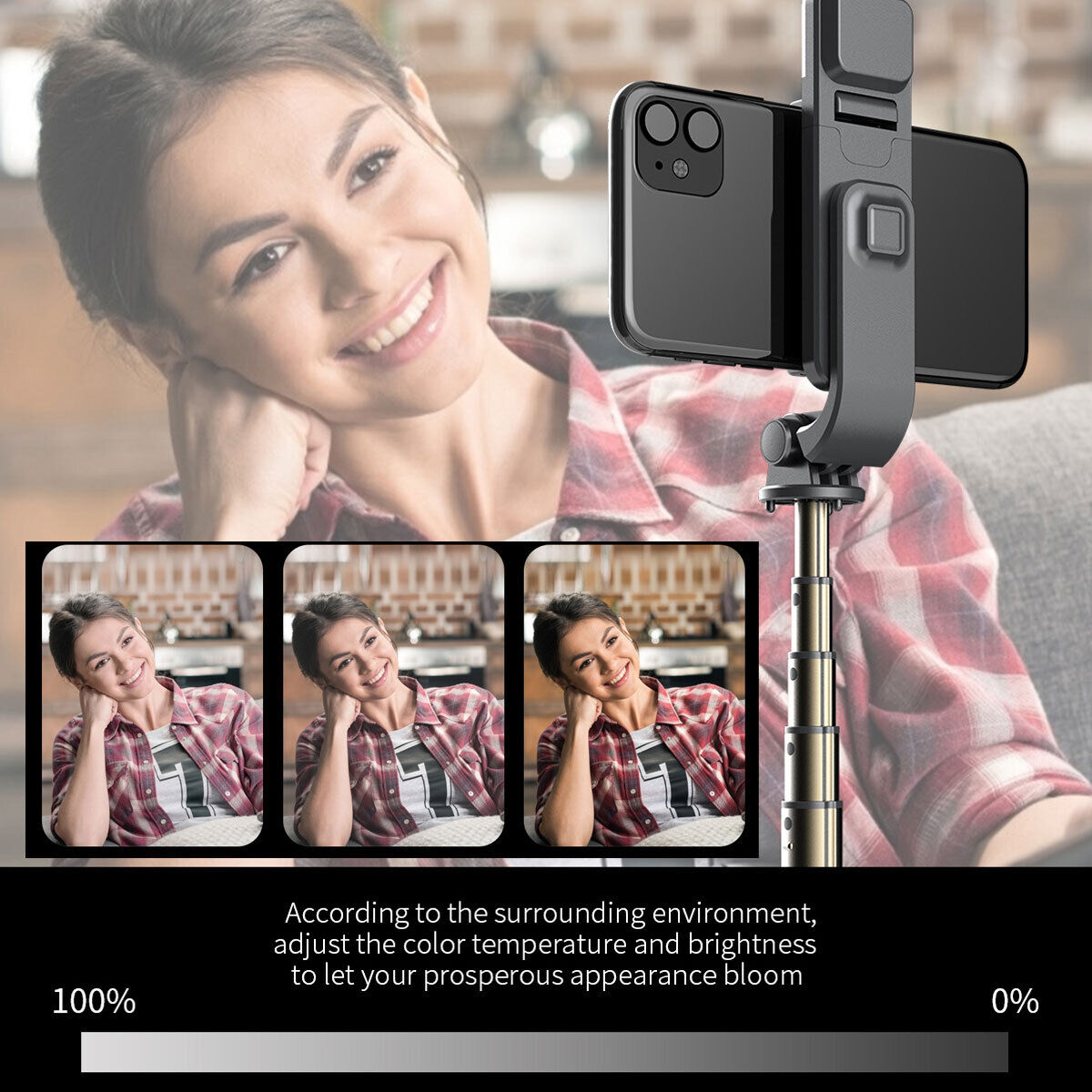 Selfie Stick Tripod & Bluetooth Remote - Thumbnail 4