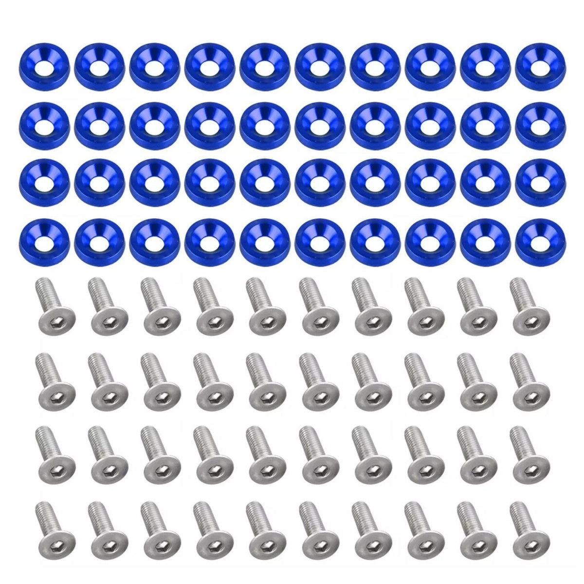 40PCS Washer+40PCS Nuts Fender Bumper Washer Bolt Engine Bay Dress Up Kit