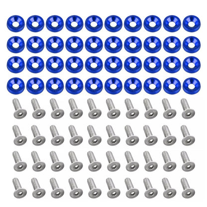 40PCS Washer+40PCS Nuts Fender Bumper Washer Bolt Engine Bay Dress Up Kit
