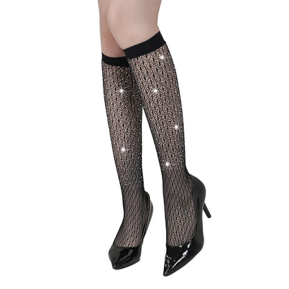 Womens Stockings Cosplay Mesh Pattern Socks Party Rhombus Lolita Fish Net Silk