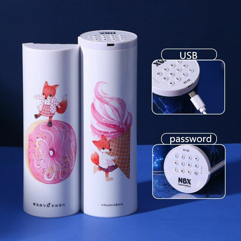 Pencil Case Translucent Quicksand Kawaii NBX Solar Calculator Box School Supplie