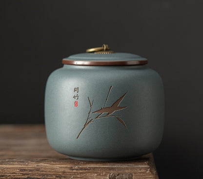 Sealed Canister For Loose Tea Real Yixing Zisha Purple Clay Jar With Lid Small