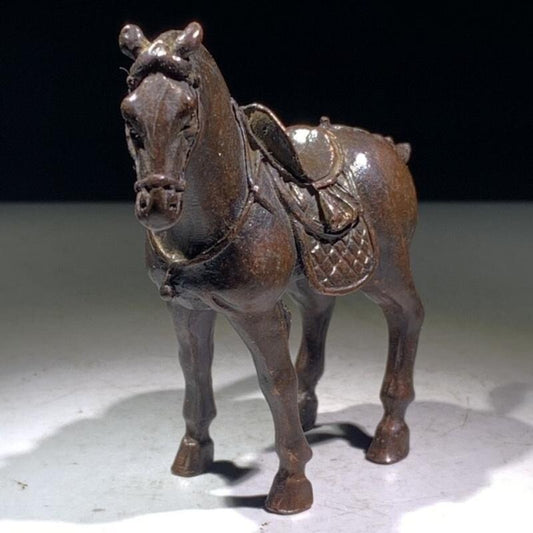 Chinese copper horse table Ornament Statue Tea Pet home decoration fortune lucky