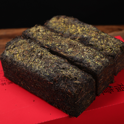 1kg Hunan Anhua black tea handmade brick tea Tianjian JinhuaFu brick black tea