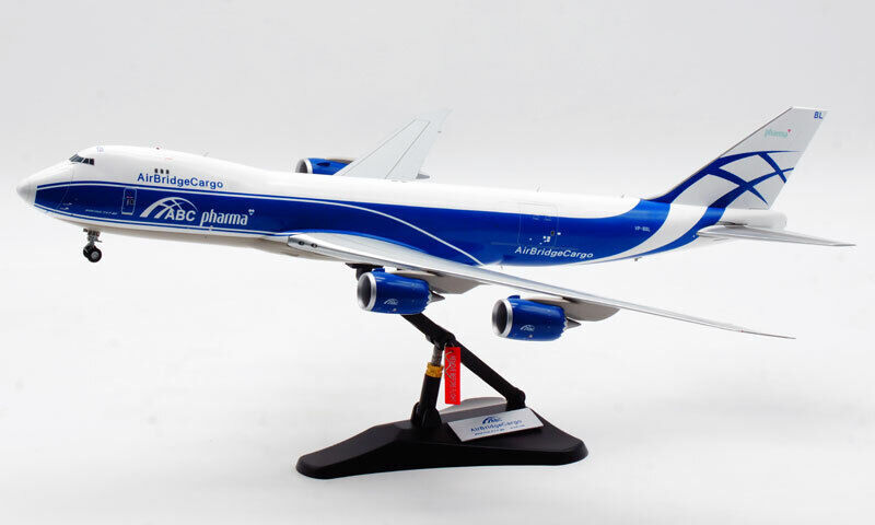 1:200 38CM JC Wings AirBridgeCargo BOEING 747-8F Aircraft Diecast Airplane Model