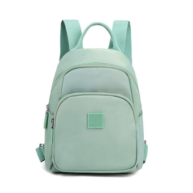 Waterproof Nylon Cloth Backpack Small School Bags School Travel Polyester Zipper