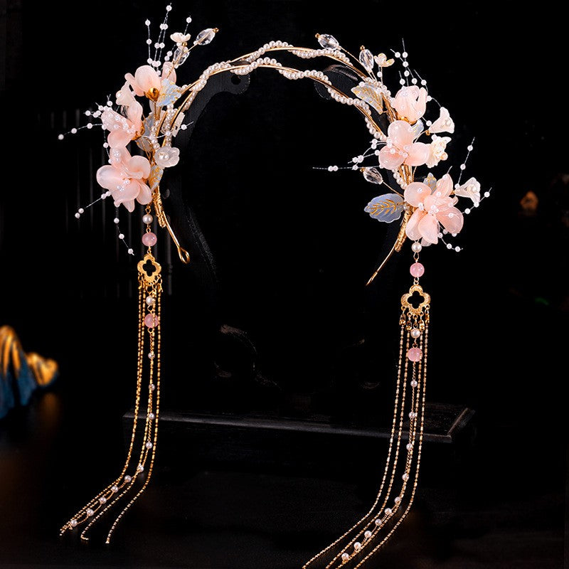 Exquisitely Chinese Ancient Princess Hair Crown Tassel Hairpin Hanfu Accessories