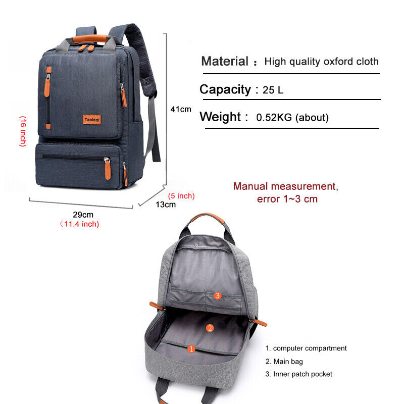 Men Backpack Casual Business Notebook Bag Light 15.6-inch Laptop Bag Anti-theft