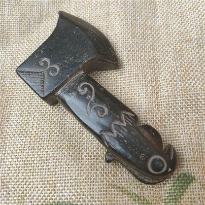 Tibet Hongshan Culture Natural Meteorite Axe Bird Head Statue Decoration Gift