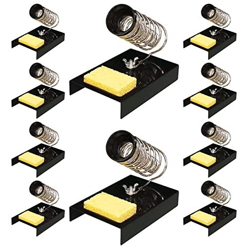 10 Pack Soldering Iron Holder / Soldering Iron Stand with Tip Cleaning Sponge