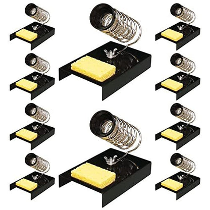 10 Pack Soldering Iron Holder / Soldering Iron Stand with Tip Cleaning Sponge