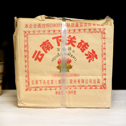 2007 Xiaguan Baoyan Pai Pu-Erh Xia Guan Flame Tibetan Puer Tea Brick Raw 250g