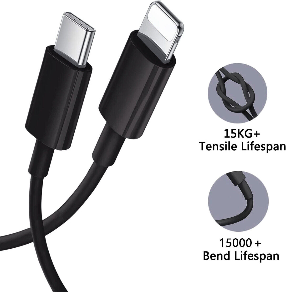 6ft Fast Charger USB C to iPhone Charging Cable For iPhone X XS Max XR SE 23 Gen