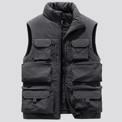 Men's Vest Coat Sleeveless Jacket Waistcoat Workwear Tops Cargo Vest Windbreaker