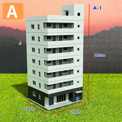 1:150 N Scale Train Railway Modern Scene Office Building Model Toys