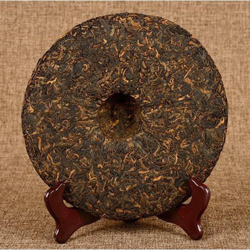 357g Yunnan Ripe Pu'er Tea Jingmai Mountain Puerh Cooked Tea Cake Old Pu-erh Tea