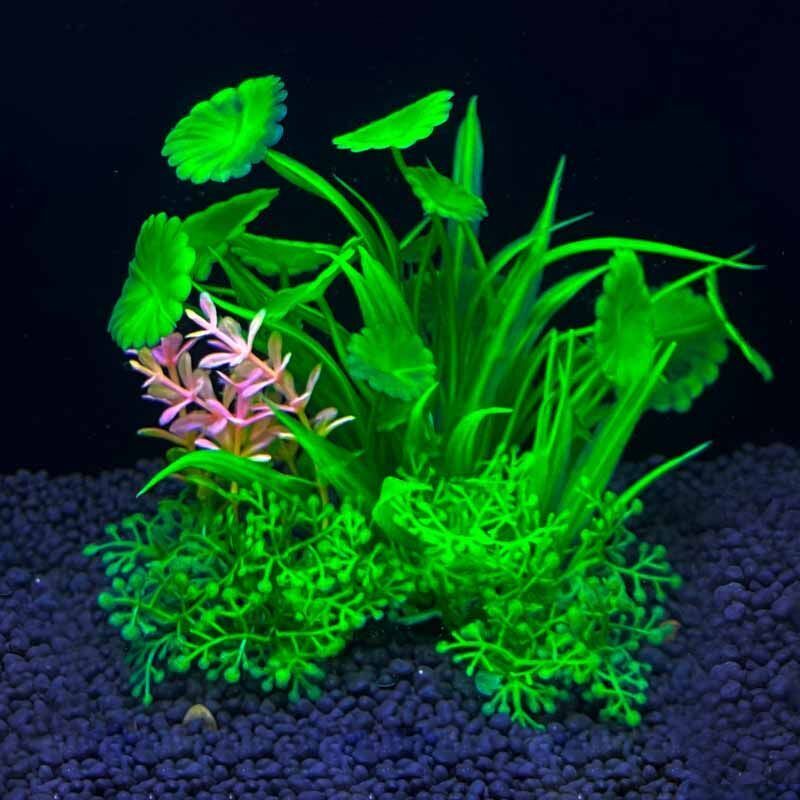 Aquarium Decor Plastic Aquatic Artificial Plants Fish Tank Water Ornament 8x14cm