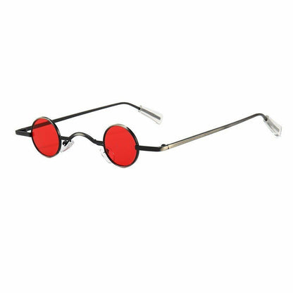 Sunglasses Retro Mini Round Men Metal Frame Gold Black Small Round Popular Lens