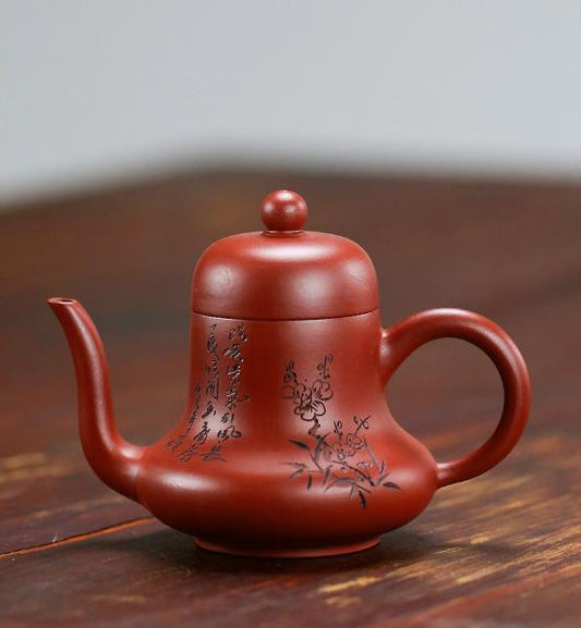 Yixing Zisha Pottery Clovershrub Clay Handmade Plum Blossom Teapot Tea Pot