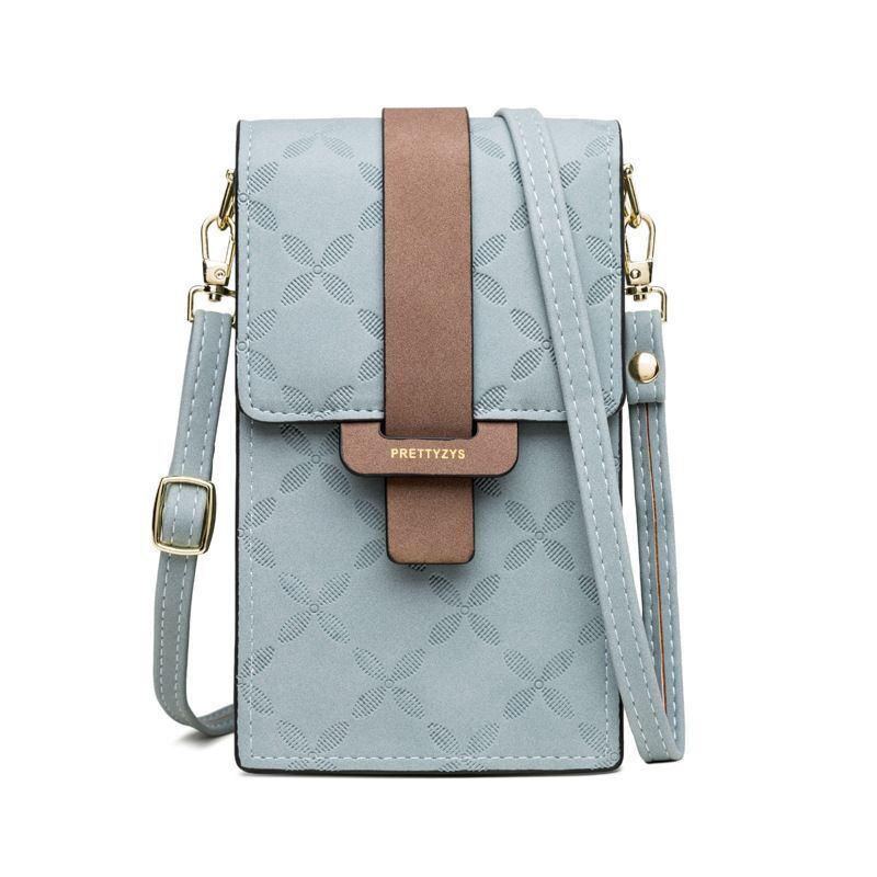 Wallet Flower Petals Plaid Shoulder Bag Messenger Flap Purse Multi-Card Holder