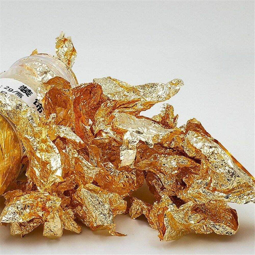 Gold Leaf Flakes 1PCS Edible Grade Genuine 24K Decorative Cake Decorating Tools