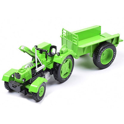 Farm Tractor Toy with Trailer Diecast Farm Vehicle Model Car Toys for Boys Green
