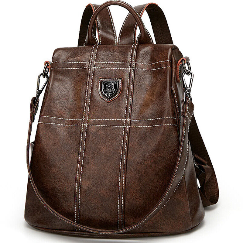 Genuine Leather Women's Backpack Travel Bag Rucksack Crossbody Bag School Bag