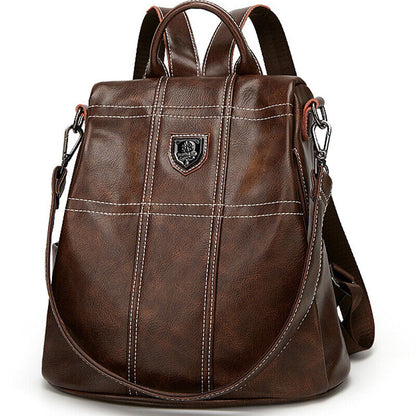 Genuine Leather Women's Backpack Travel Bag Rucksack Crossbody Bag School Bag
