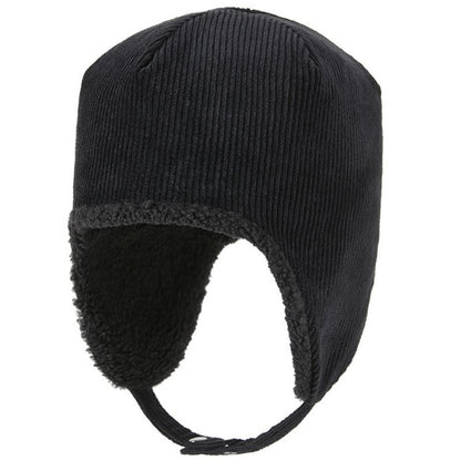 Women Beanies Winter Thick Warm Fleece Hats Corduroy Outdoor Ski Ear Cap 55-62cm