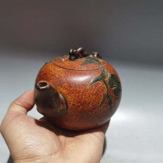 Chinese Yixing Zisha Clay Handmade Exquisite Teapot 品名：金鼠纳福 低款：蒋燕庭