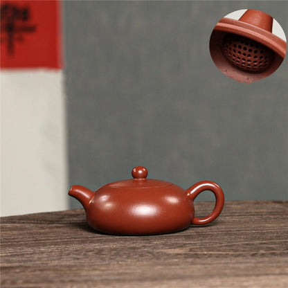 150ml Small Kungfu Tea Pot Handmade Ball Shaped Infuser Holes Yixing Zisha Pot
