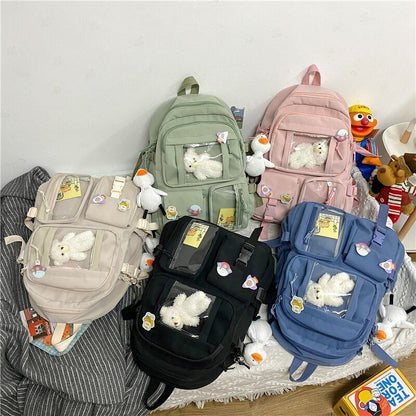 Women Large Capacity Backpack Waterproof Nylon Schoolbag College Laptop Backpack