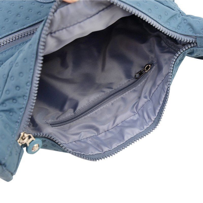 Shoulder Bag Waterproof Nylon Handbag Zipper Purse Messenger Crossbody Bag Purse