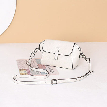 Cowhide Leather Cross Body Small Bag Women Shoulder Shell Hand Bag Ladies Bag