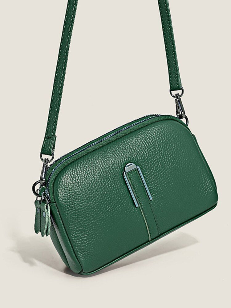 Genuine Leather Bag Handbags Purse Shoulder Bag Crossbody Messenger 19*6*13 CM