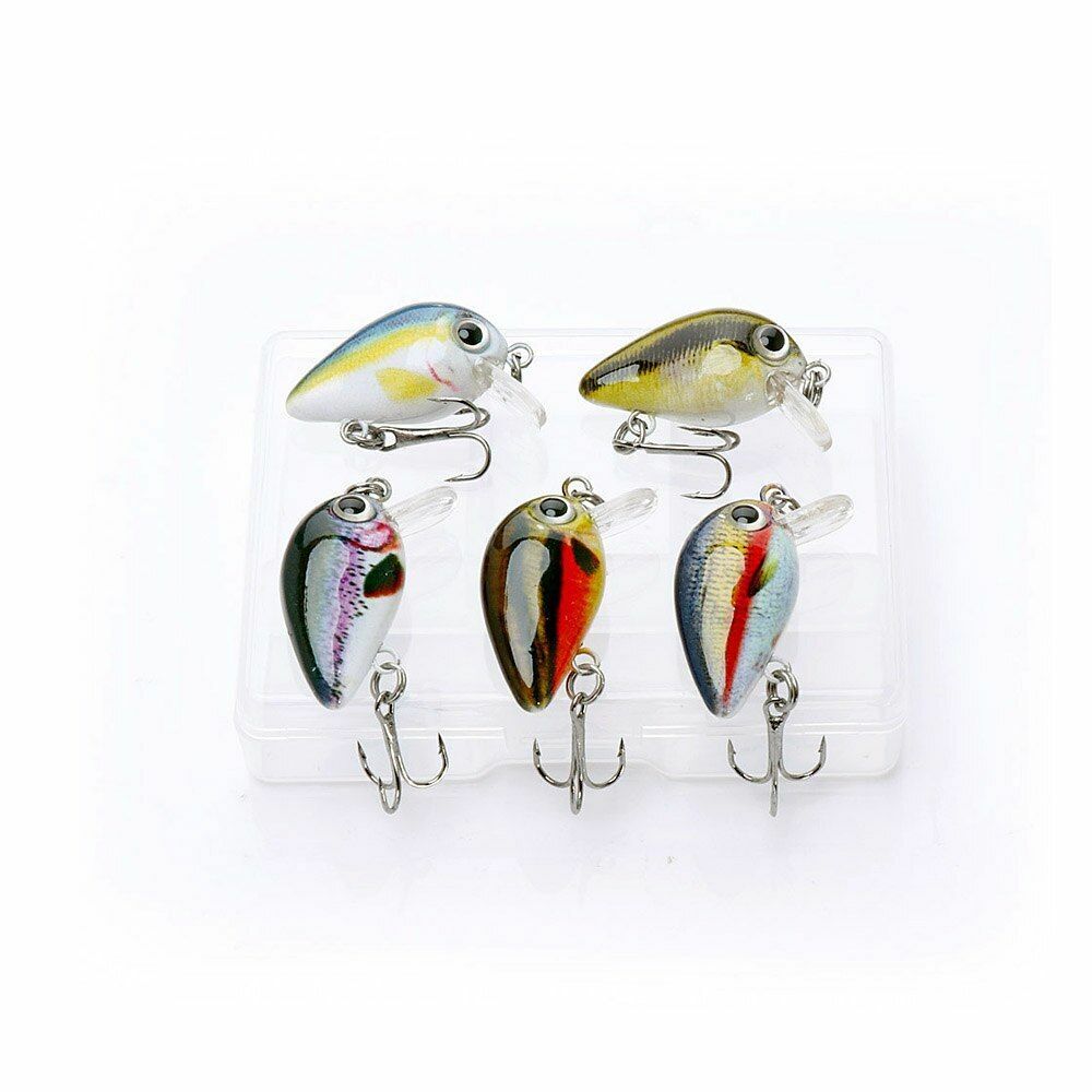 5Pcs/Lot 1.8g 3cm Mini Wobblers/Crankbait Fishing Lures Set Artificial Hard Bait