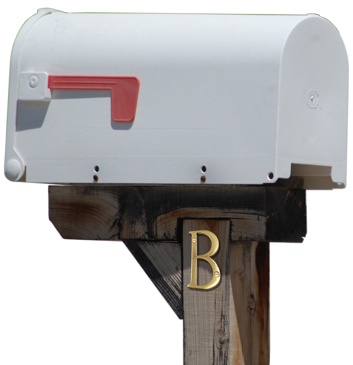 4-inch House Letter with Mounting Screws, Polished Brass, Shiny Gold Color