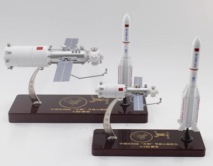 1:150 China Space Station Tianhe Core Module &CZ-5B Carrier Rocket Diecast Model