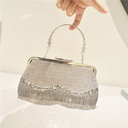Women's Evening bag Clutch Bags Wedding Lock Bag Chain Tassel Shoulder Bags
