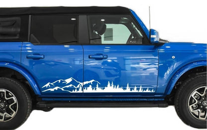 Graphics Forest Mountain Car Side Stickers For All Models Vinyl Decals Custom