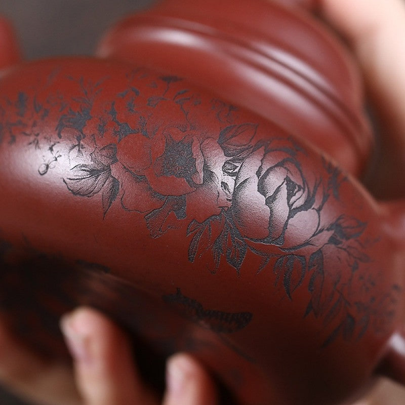 Yixing Zisha Teapot Rong Tian Style Handcrafted by Artisan with Original Ore Pot
