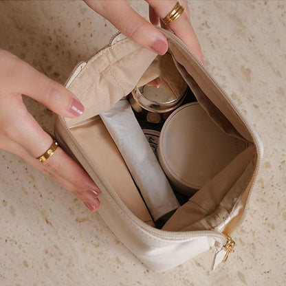 Makeup Bags Synthetic Leather Waterproof Cosmetic Traveling Storage Purse Pink
