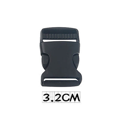 Black Plastic Side Release Clip Buckle Adjustable Webbing Bag Strap Clip Buckles