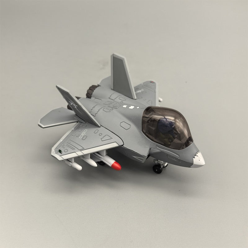 Q Version Cartoon Alloy Aircraft Model China J35 Fighter J-35 Model Aircraft