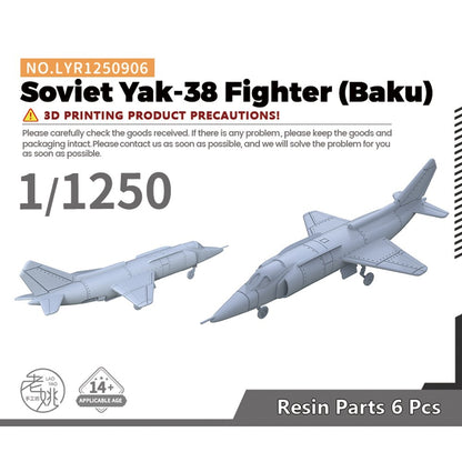 Yao's Studio LYR1250906 1/1250 Military Model Kit Soviet Yak-38 Fighter (Baku)